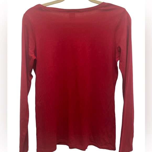 Happy Valentine’s Day Womens Red Long Sleeve Cotton Top Size Medium - Picture 6 of 6